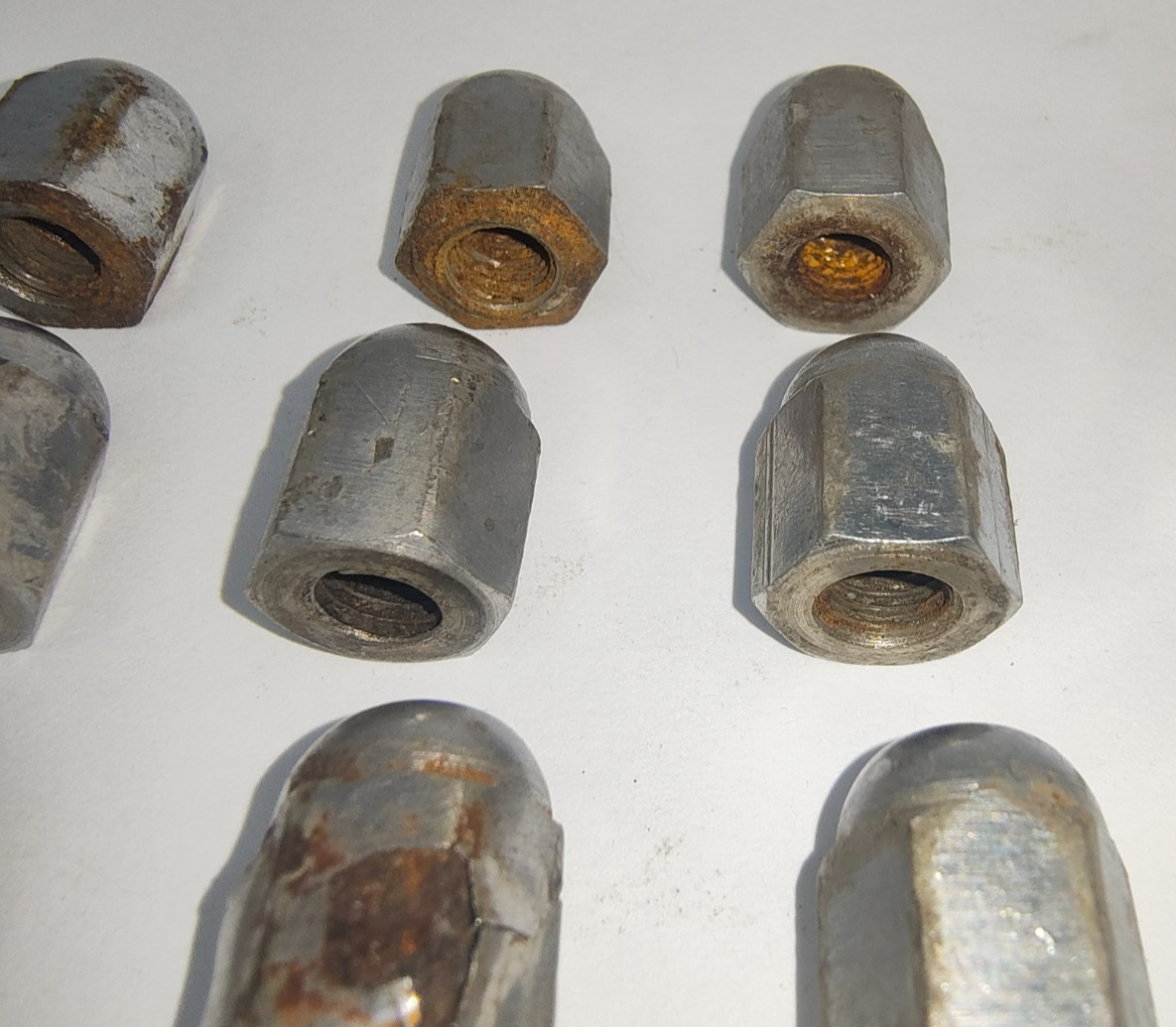 Jaguar Original Chrome Acorn Domed cam cover and breather cover Nuts Used C232715