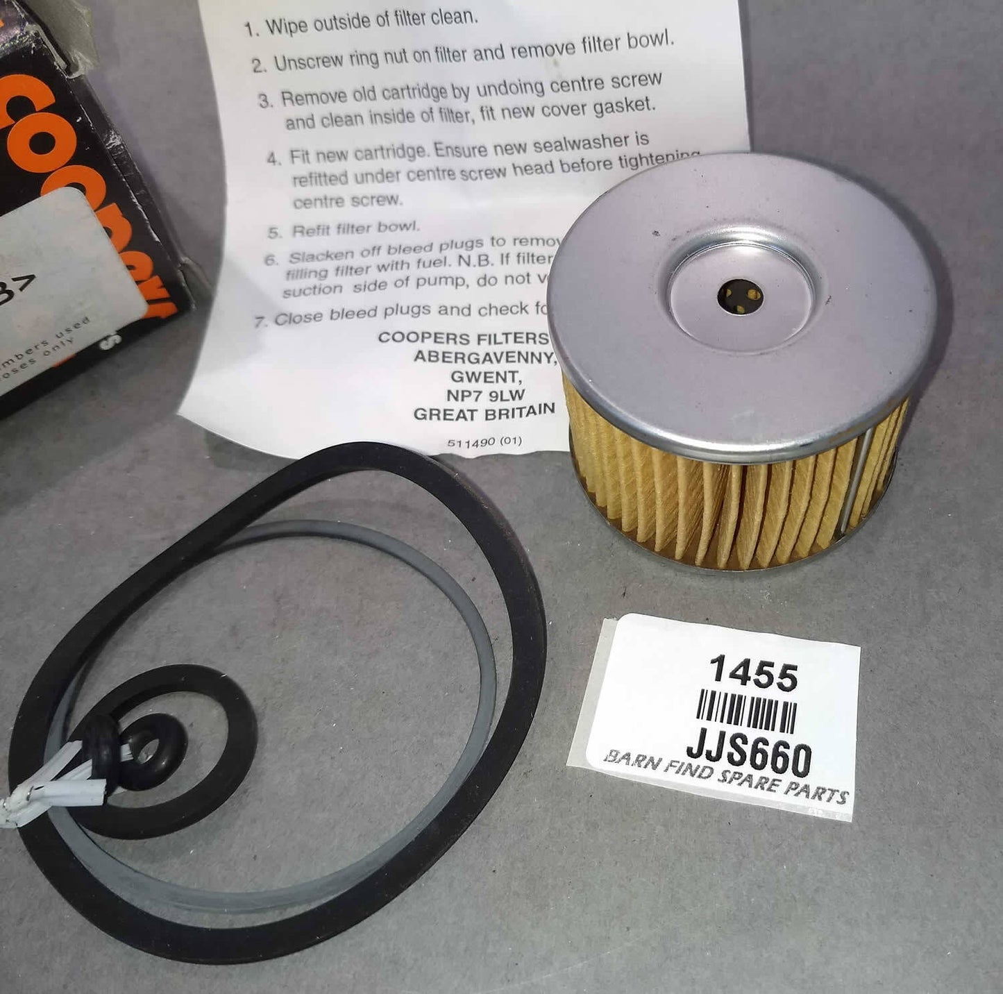 Original Coopers Fuel Filter JJS660 New Old Stock - Jaguar Land Range Rover 1
