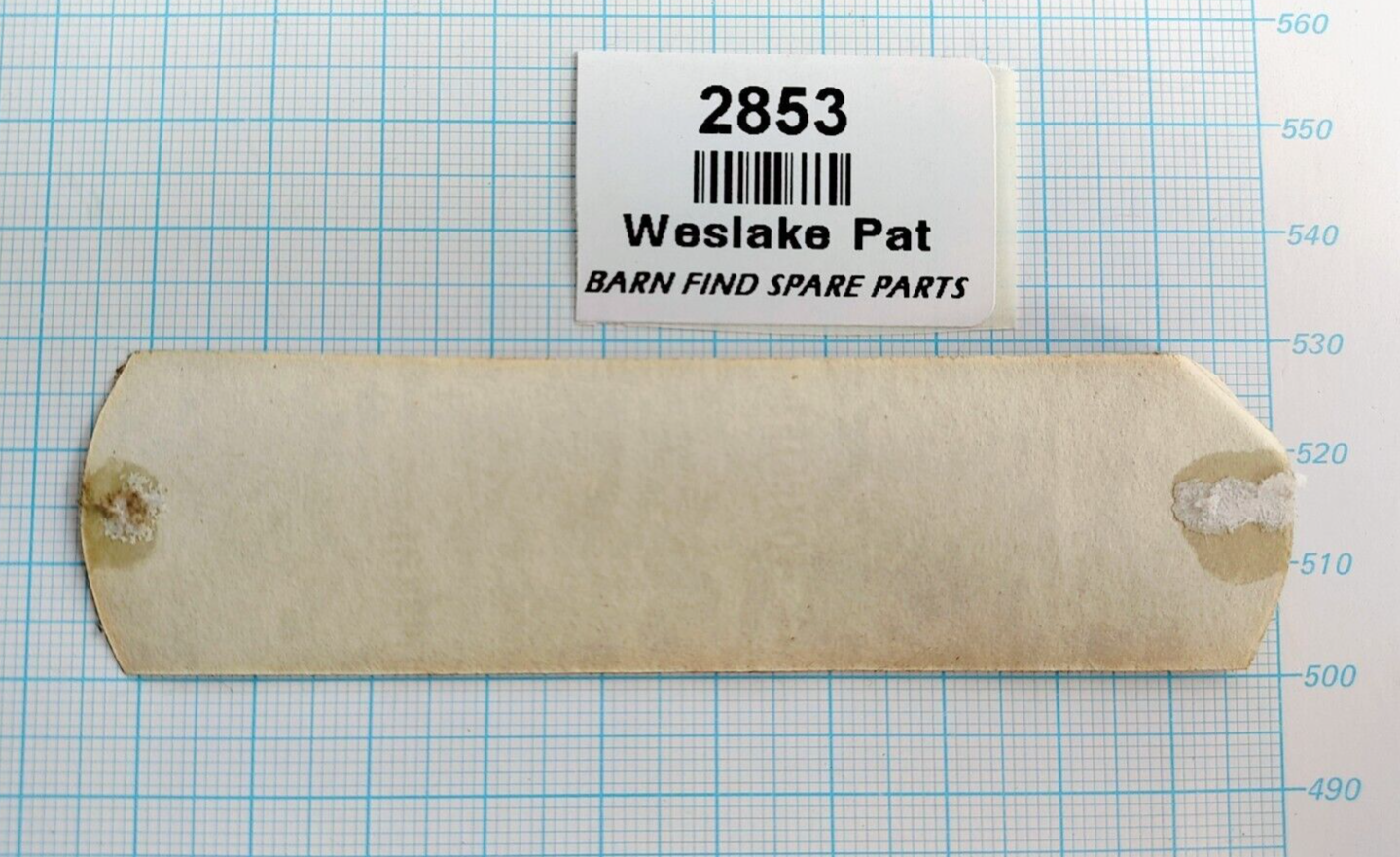 Classic WESLAKE PATENTS decal sticker - MGC Roadster & MGCGT 6Cyl 1967-692