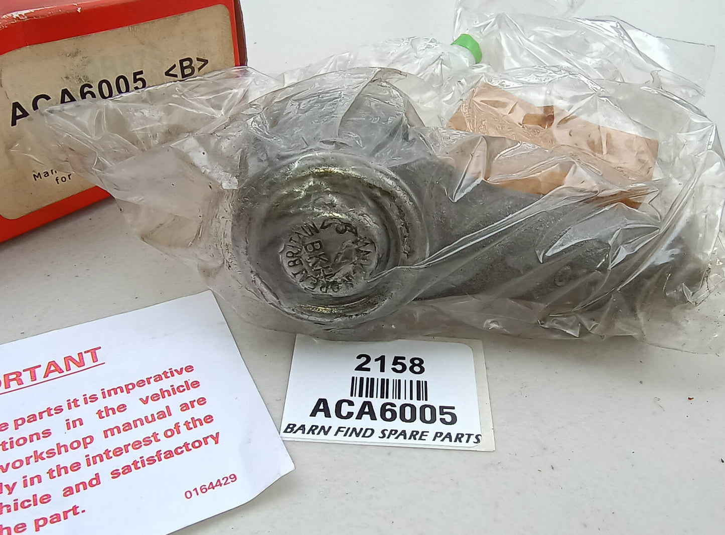 Tie rod end, ACA6005. 1/2" New Old Stock1