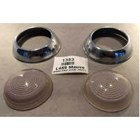Lucas Side Lamp lenses and rims  L489 Mauve