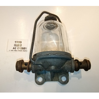 Original USED Glass Bowl Fuel Filter C13681 with Banjo Bolts and 3 fibre washers 