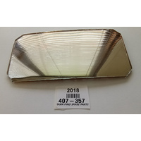 MG Glass Mirror Convex Lens, flat cut corners. New Old Stock 407-357 