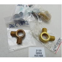 SU Double Brass 90ø Banjo AUC1832 - 1/4" BSP Thread . Alternate part number 370-140, sold individually. New Old Stock