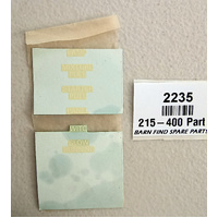MG TC dash lettering decal INCOMPLETE - white print 215-400