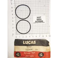 Original Lucas Parking side lamp lens ring set (2 rings) Jaguar XK Mk 523986 NOS