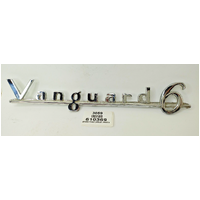 Original 10" 25cm vintage Vanguard 6 chrome emblem badge large J Fray Ltd 610369