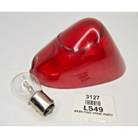 Original used Lucas L549 Rear Light Lens - Suits Morris Minor MGA Triumph TR3