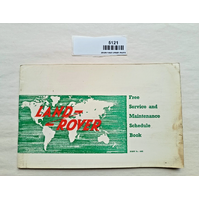 Original unused 1960's Land Rover Free Service and Maintenance Schedule Book
