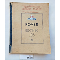 Rover P4 60 75 90 105 Saloon 1957-58 Owners Instruction & Maintenance manual