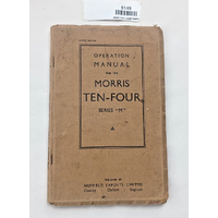 Operation Manual for the MORRIS TEN-FOUR Series "M" Export Edition