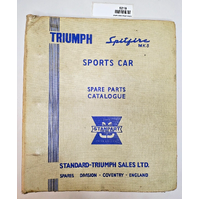 Original Triumph Spitfire Mk3 Sports Car Spare Parts Catalogue