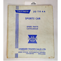 Original Triumph 20 TR 4A Sports Car Spare Parts Catalogue