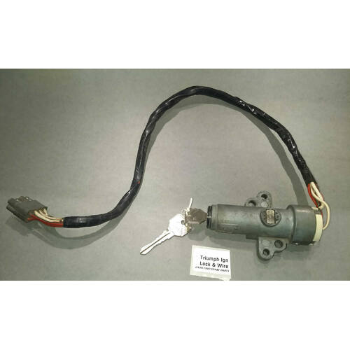 Original Triumph Ignition Lock INC 2 KEYS & wiring loom - Used 
