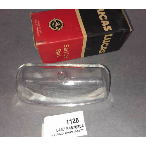 Original Lucas glass Tail/Number plate Light lens L467 54570354 New Old Stock