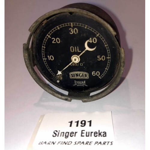Singer Oil Pressure gauge Eureka 60 PSI