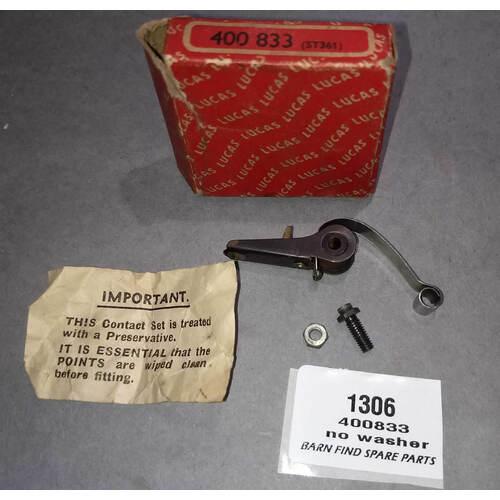 Lucas Ignition Contact Set 400833 missing washer