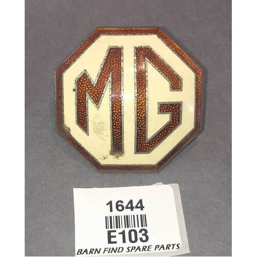 MG Medallion radiator grille badge Brown and Cream E103