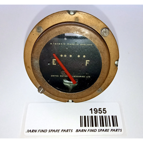 USED Brass Cased X 76784/2 Smiths 2 inch Fuel Gauge, Not Tested