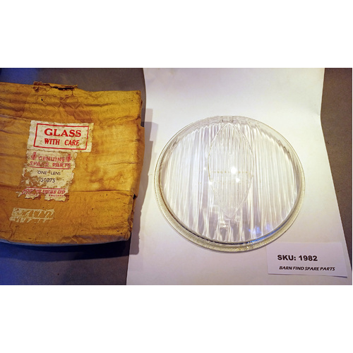 Genuine Original New Old Stock 550875 Lucas 6 1/2 inch (6 5/16") Cats Eye Headlight Glass