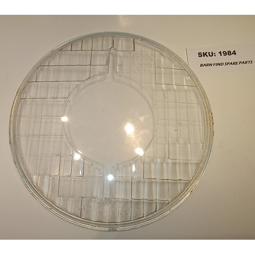 Genuine Original USED 37-0461 Lucas J Lamp 7 inch Flat Headlight Glass Marked M5 Right Hand Drive