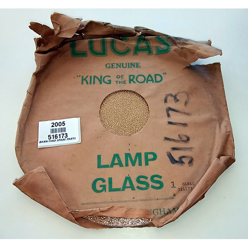Lucas Original New Old Stock Headlight Glass 516173 flat diffused 7 7/8 inches diameter
