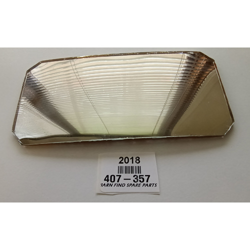 MG Glass Mirror Convex Lens, flat cut corners. New Old Stock 407-357 