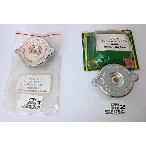Radiator Cap 7 psi 020214 cross reference GRC102 Sold Individually