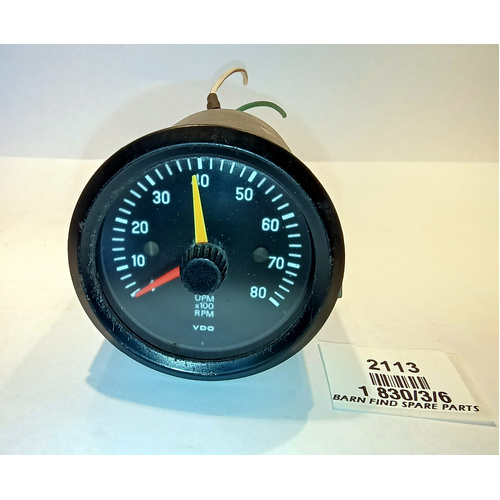 VDO Tachometer Part No. 1 830/3/6, Good used condition 