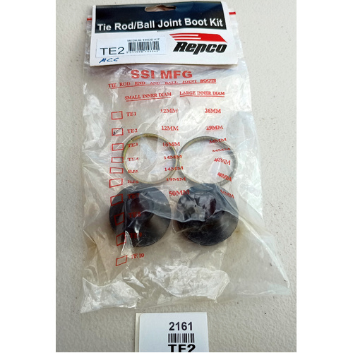 Tie Rod End Dust Boot Kit Medium TE2.  New Old Stock 