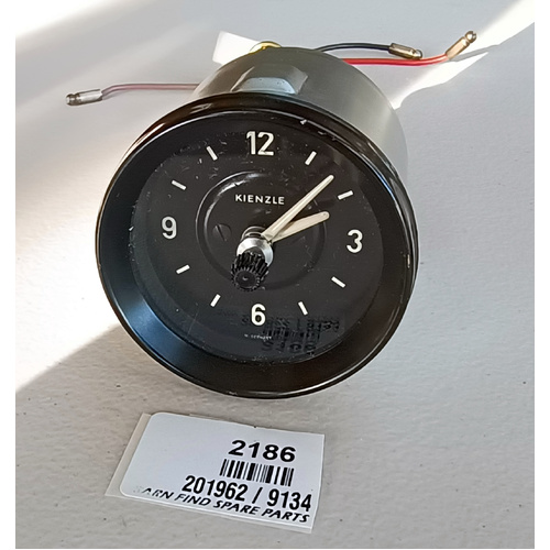 Kienzle original 12 Volt car clock 201962 / 9134. Black bezel. Excellent used working condition.