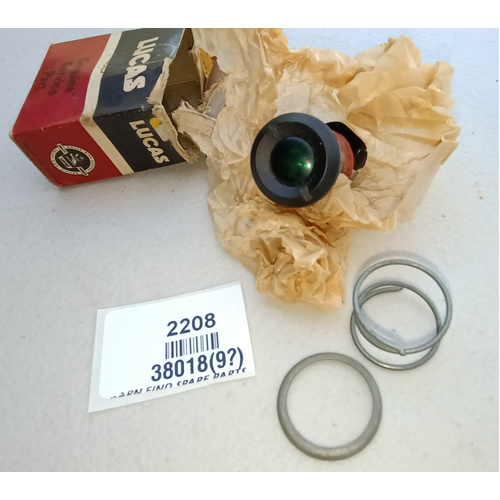 Original Lucas 38018 (B or 9) Green Dash or Warning Light Black Bezel