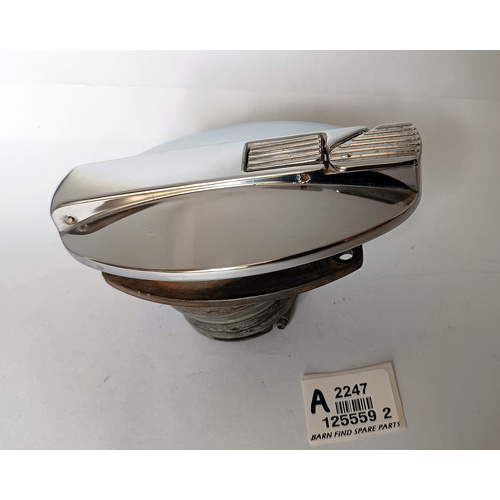 Jaguar Chrome Thin Fuel Filler Cap, 125559 2. Used Condition