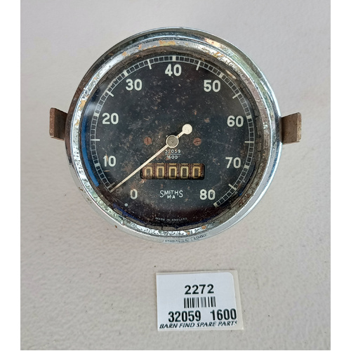 Original Smiths MA  USED 80 mph speedometer 32059 
