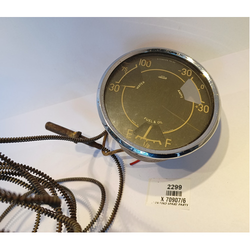 Jaeger 3 cluster gauge X 70907/6  PA.130, Rover P4. Used Condition.