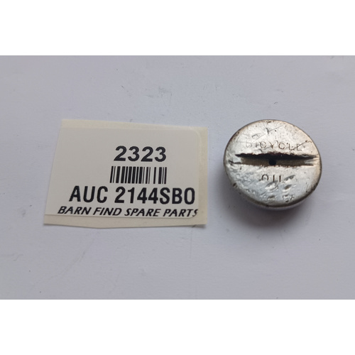 SU Carburettor USED Round Knurled Chrome slotted Damper cap AUC 2144SBO, Used Condition