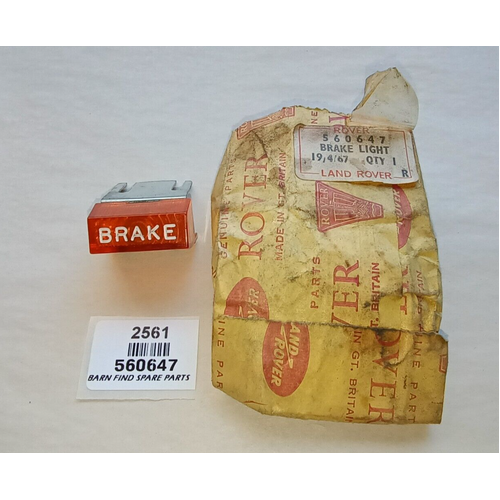 Genuine Land Rover Brake Warning Light Lens 560647 New Old Stock