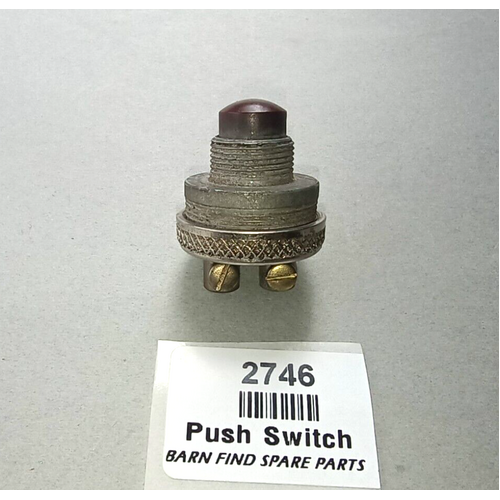 Vintage red/brown Bakelite Push button starter ignition switch screw connectors