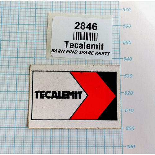 TECALEMIT sticker Orange Black White