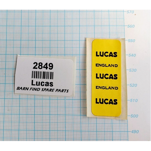 LUCAS England sticker - yellow and black