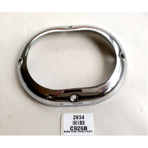 Original used Oval chrome Bezel Gear Lever gaiter retainer C926B Wolseley 15/50