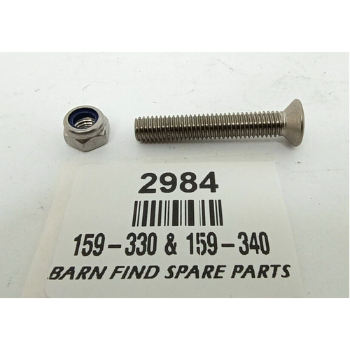 Number plate license plate lamp Screw 159-330 long 10-32 X 1.25" Round head +nut