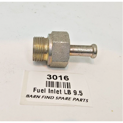 SU Carburettor NOS Fuel Bowl large bolt push on clamp style straight 9.5mm 3/8"