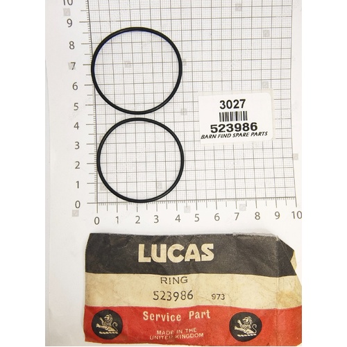 Original Lucas Parking side lamp lens ring set (2 rings) Jaguar XK Mk 523986 NOS