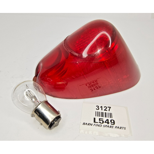 Original used Lucas L549 Rear Light Lens - Suits Morris Minor MGA Triumph TR3