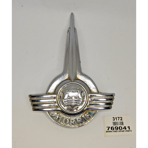Original Morris 1000 bonnet hood chrome emblem good used 769041