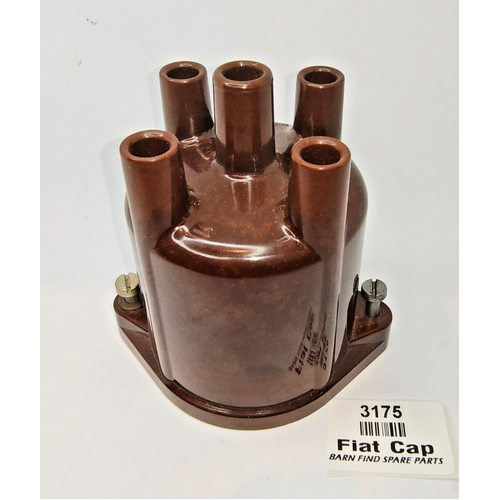 Fiat 850 124 ignition distributor cap brown, New Old Stock.