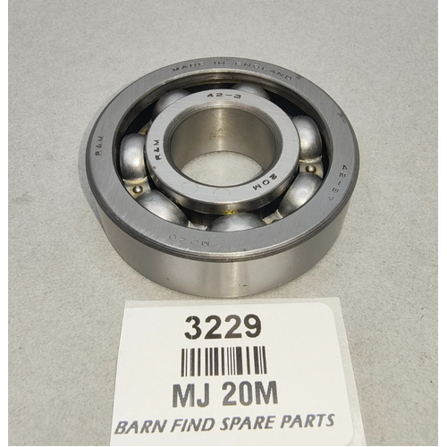R&M MJ 20M bearing Made in England - Open Type Deep Groove Radial Ball Bearing