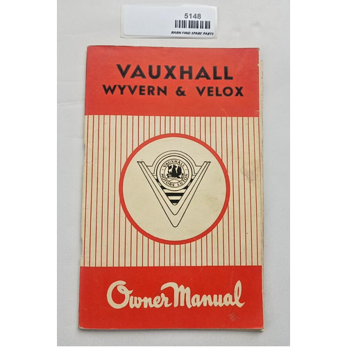 GMH Vauxhall Wyvern Velox Owner Manual First Edition 1955 General Motors-Holden