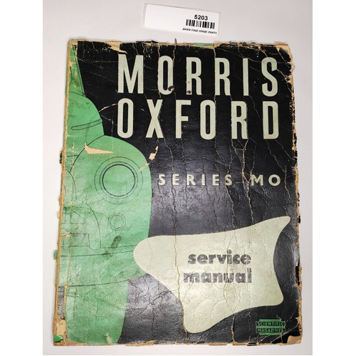Morris Oxford Series 'MO' 1948 to 1954 service manual soft cover 1956 edition